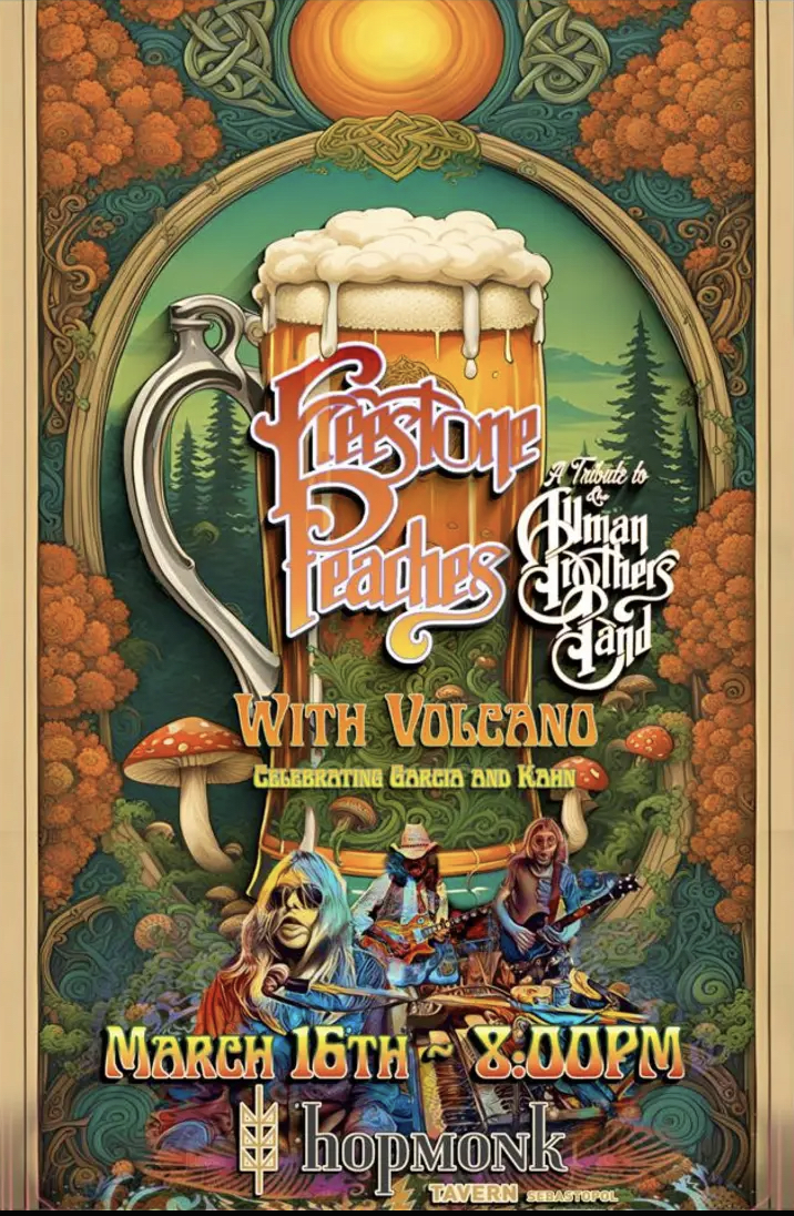 Debut of Volcano opening for Freestone Peaches